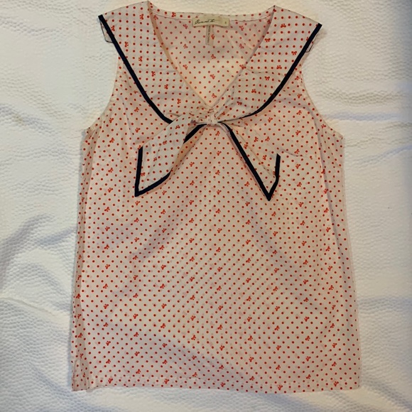 Boutique Polka Dot Sailor Top - Picture 1 of 6
